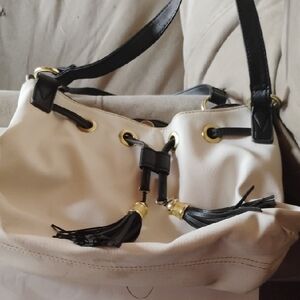 Elegant Black and White Handbag